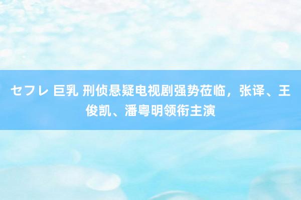 セフレ 巨乳 刑侦悬疑电视剧强势莅临，张译、王俊凯、潘粤明领衔主演